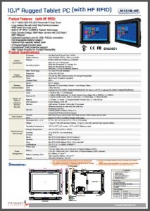 M101B-HF- Rugged Tablet PCs
