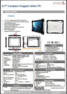 Ultra Low Power consumption Rugged Tablet ID90 Series