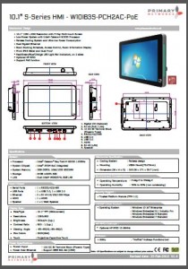 Multi-touch panel PC S – series HMI (slim design) 10.1′ S-Series HMI